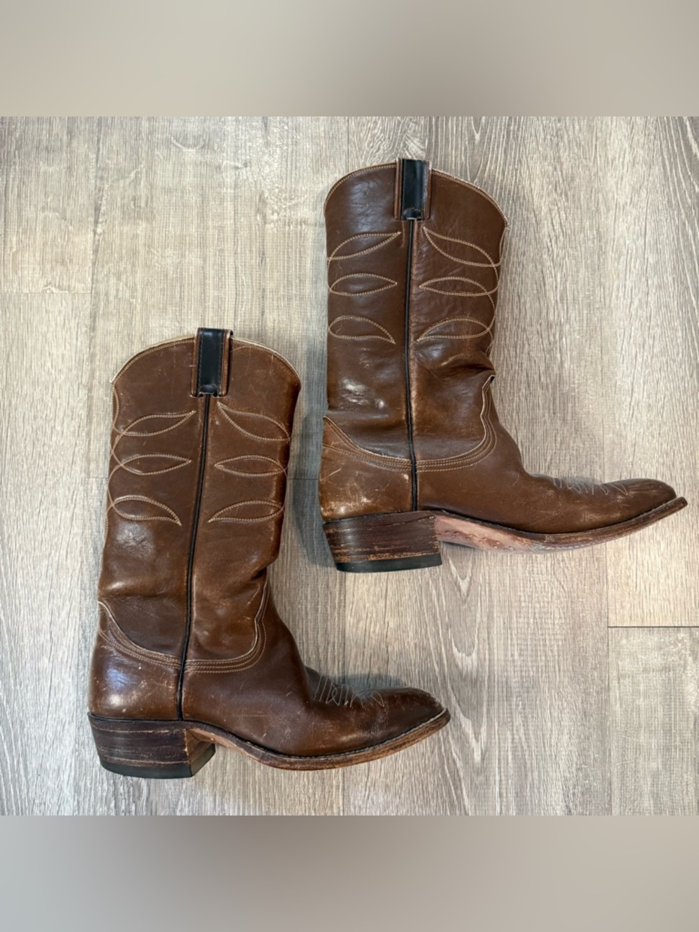 Nocona Dark Brown Leather Cowboy Boot
